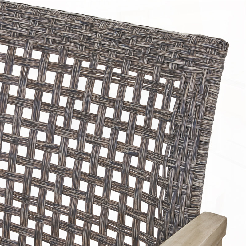 Fauteuil d'extérieur en bois d'acacia, Gris