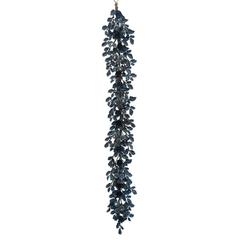 Feuille de houx avec guirlande POD, Bleu