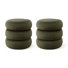 19.5" W Modern Round Velvet Storage Ottomans (Set Of 2)