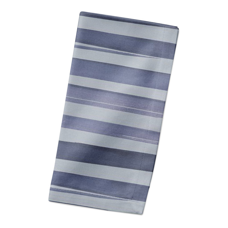 Serviette de table rectangulaire en coton Candece, Bleu