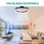 Ventilateur de plafond intelligent sans lame 20 po à DEL avec télécommande et ensemble d'éclairage inclus Codero