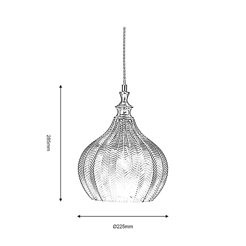 1 - Light Chrome Dome Pendant, Silver, Brown
