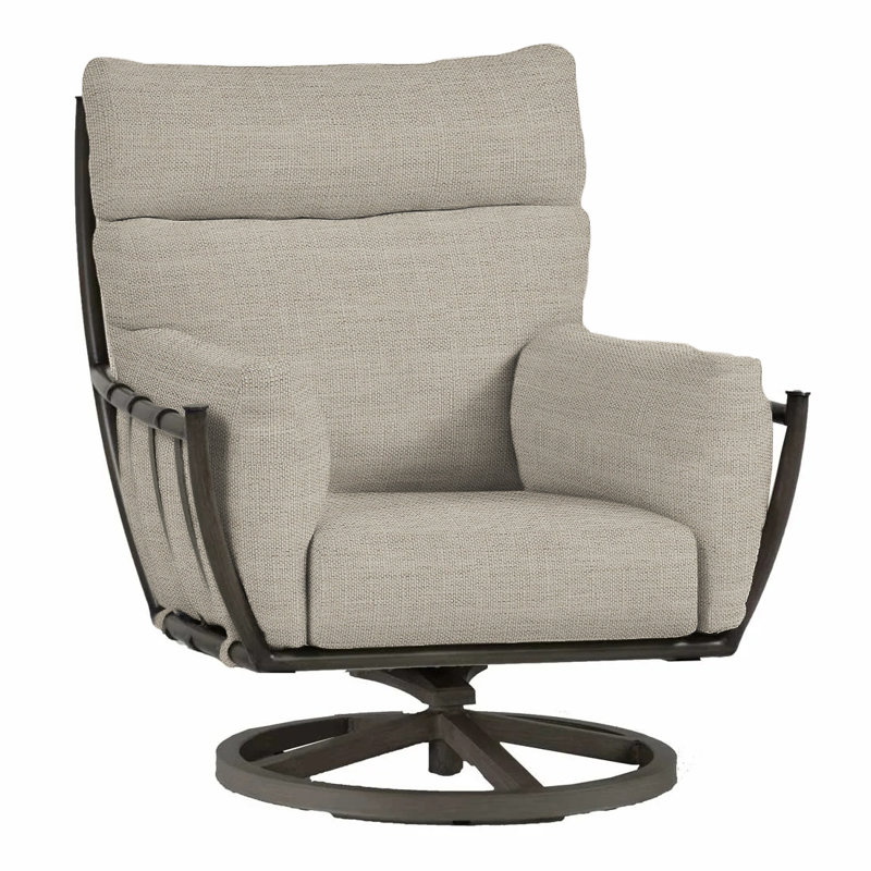 Chaise berçante pivotante en aluminium Majorca, Lin Dove Sunbrella®, Welt