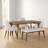 Michael Solid Wood Top Four Leg Base Dining Set