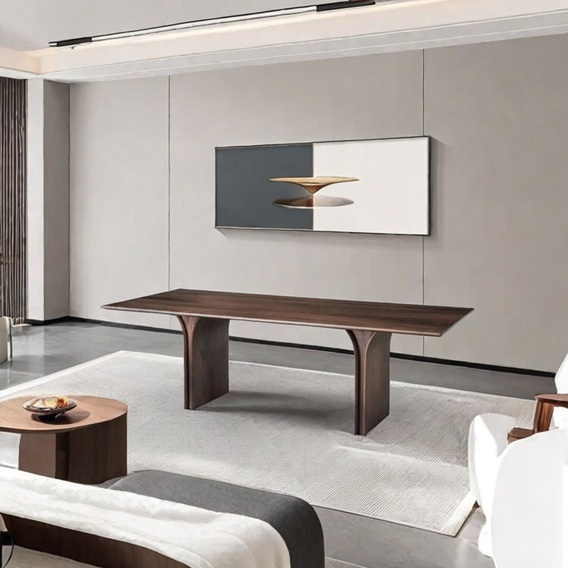 Walnut rectangular dining table, 29.53"H x 62.99"L x 31.5"W