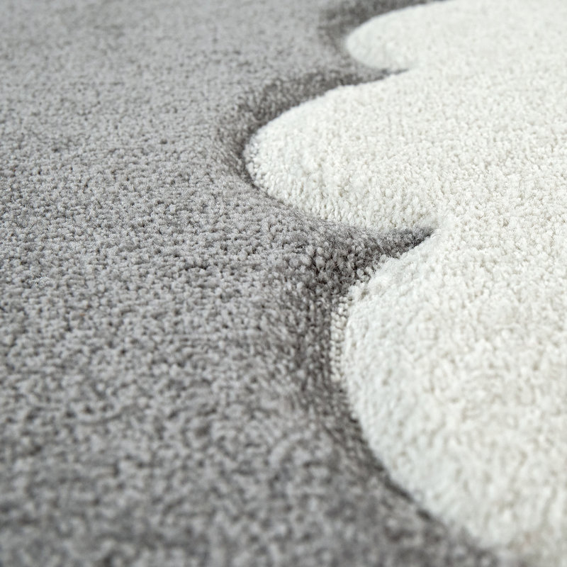 Hotwells Area Rug in Gray/White, Rectangle 6'7" x 9'6"