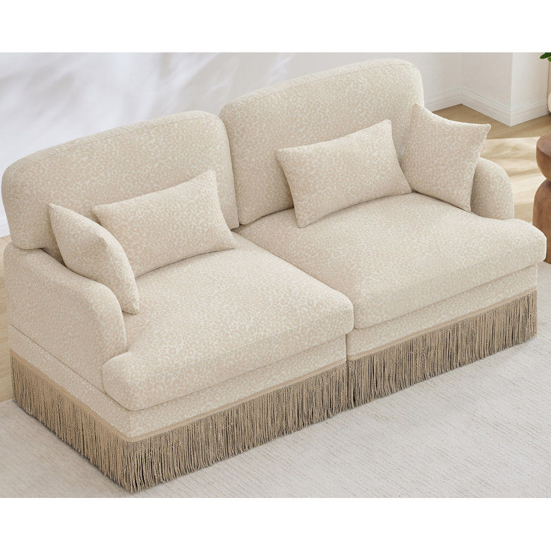 Canapé Comfy Chenille Leopard, Beige