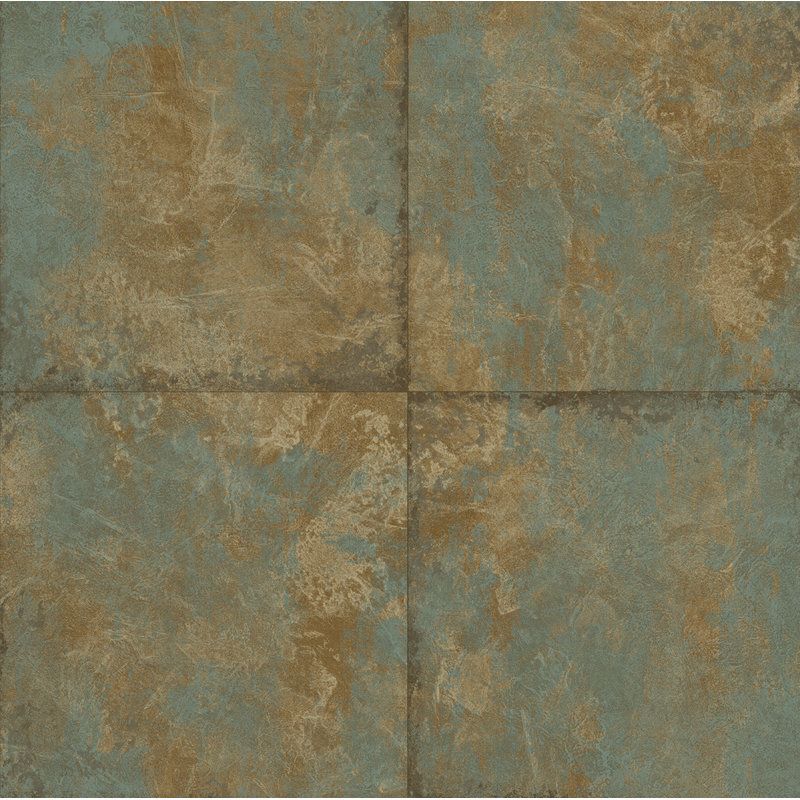 33' L x 20.5" W Wallpaper Roll, Dark green gold