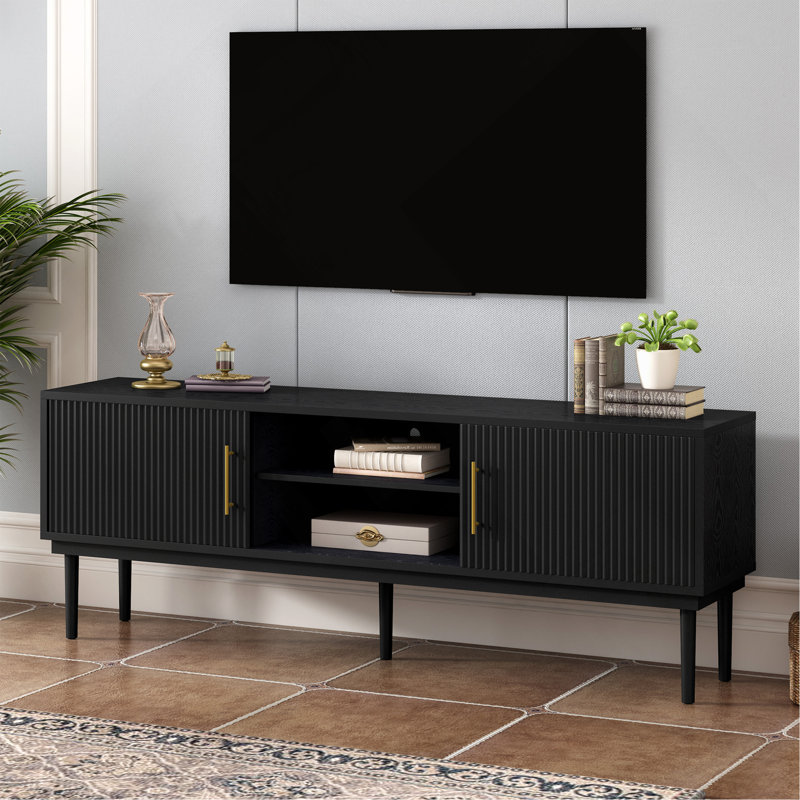 Meuble télé 74,9 po pour téléviseur de 75 po ou moins Darsy, Noir