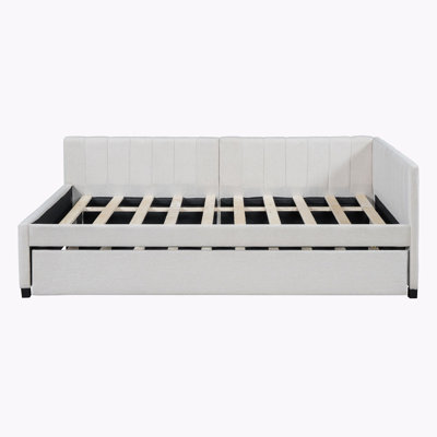 Upholstered Corner Daybed with Trundle