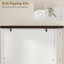 Élégante armoire de rangement pour le bureau personnel et la cuisine avec tablettes réglables et portes de grange rustiques-1144536077