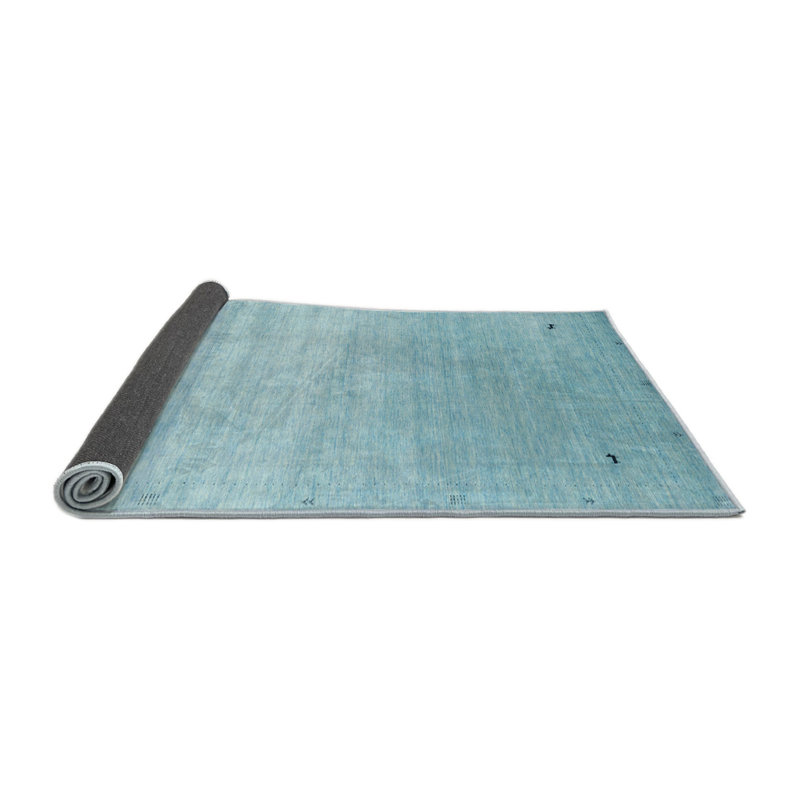 Tapis contemporain bleu, Rond 3 pi