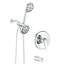 Système de douche haute avec bec de baignoire - robinet à double valve 2 en 1. 7 modèles de jet pour une expérience de rajeunissement. . Toute la structure métallique. 1,8 gallon par minute. Boyau de 59 po. Système de robinet à raccord 1/2 po.-127377225