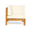Ensemble de causeuse en bois d'acacia 3 pièces avec table basse et coussins beiges Oana-129507761-129507764