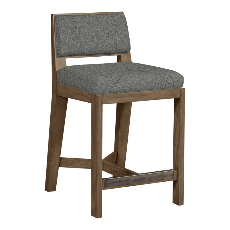 Thom Filicia Solid Wood 26.5" Counter Stool, Hampton, Ian Pewter