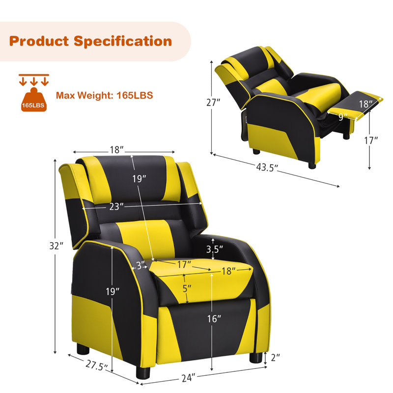 Armas Recliner, Yellow