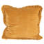 Coussin en velours à volants