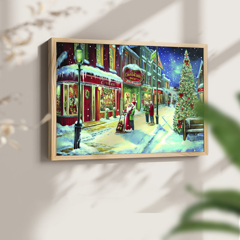 Art de Noël - CDXC III - Reproduction encadrée - Restickable, H 8 po x l 10 po, Naturel