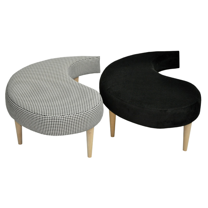 Pastel 100cm Wide Round YinYang Cocktail Ottoman