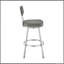 Tabouret tournant 30 "en acier inoxydable brossé avec similicuir gris Verin