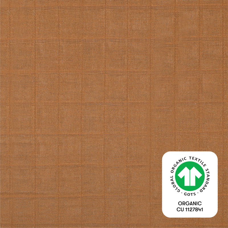 Burnt Sienna Muslin Crib Sheet