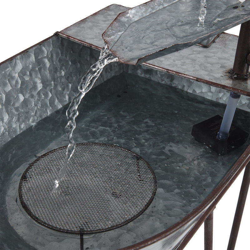 Hucklow Outdoor Metal Weather Resistant Floor Fountain