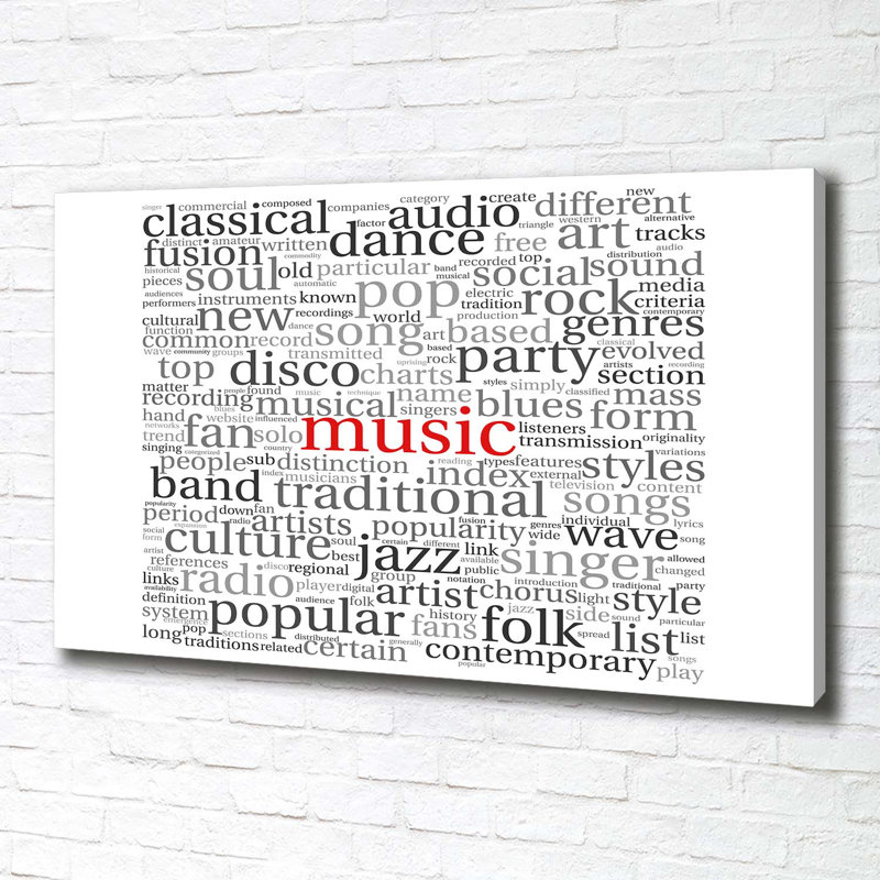 Musical Genres - Wrapped Canvas Print