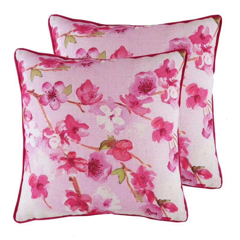 Worley Floral Square Cushion, Feathers