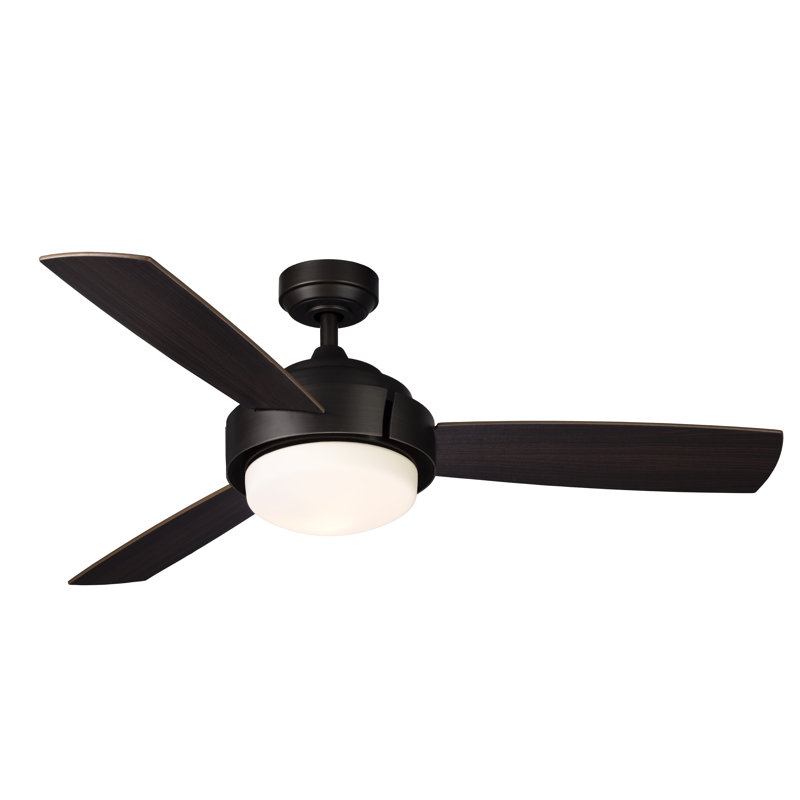 Tabitha 52'' Ceiling Fan with Light Kit, Aged Bronze