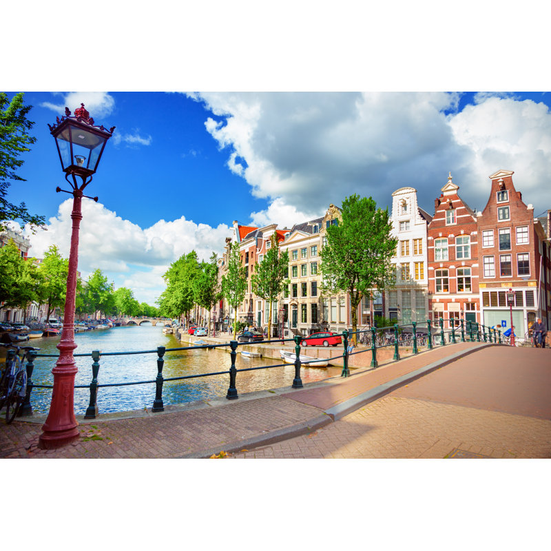 Canal In Amsterdam by Adisa - Wrapped Canvas Print, 30cm H x 46cm W