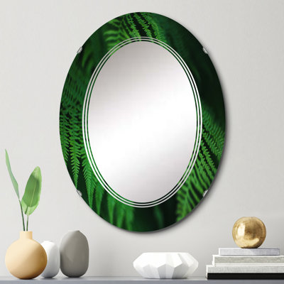 Miroir de salle de bain ovale mural