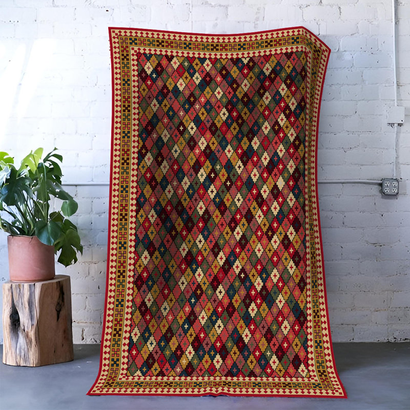 Tapis multicolore multicolore, Rectangle 5 pi 1,02 po x 7 pi 6,55 po