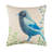 KD128 Appliqued Linen Indoor/Outdoor Pillow Cover