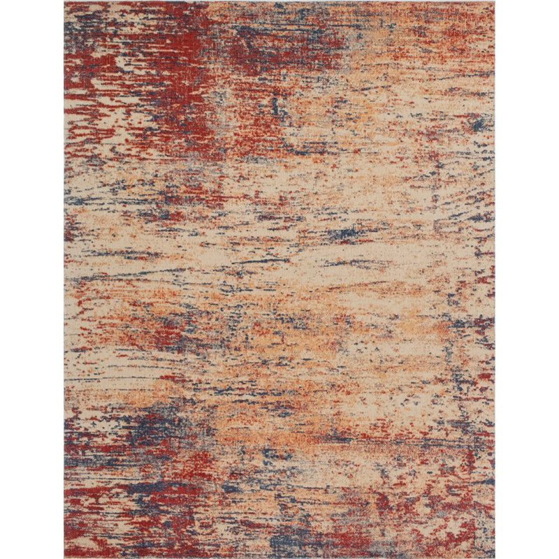 Matney Abstract Indoor Rug, Rectangle 5'3" x 7'6"