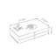 Table basse sur pied en cuir italien-571023292
