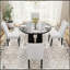 Ensemble de table de salle à manger 5 pièces avec table moderne de 43 pouces et 4 chaises rembourrées pour une salle à manger confortable et élégante-1261674507-1261674508