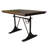  48" Brown And Black Solid Wood And Iron Trestle Base Dining Table
