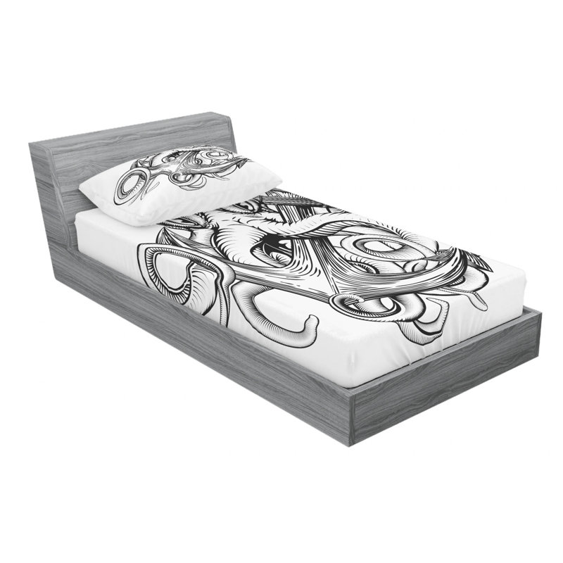 Microfiber Sheet Set, Twin XL Sheet Set with Fitted Sheet