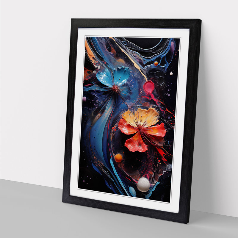 Single Picture Frame Print on Wood, Black Framed, 64cm H x 46cm W