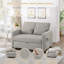 2 Seater Linen Sofa Bed-822710169