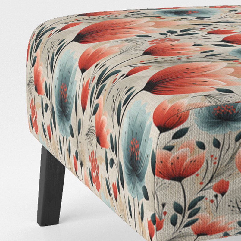Fauteuil de chambre Vintage Romance Red Floral Bliss III