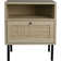 Aimara Rattan Nightstand Set 2, Bedside Table with Open Shelf and Door, Boho End Table