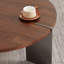 Table basse ronde avec surface en bois et pieds en métal-286683886