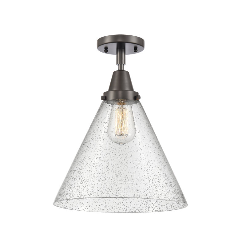 Plafonnier en verre, Ampoule non incluse, Oui, Bronze huilé