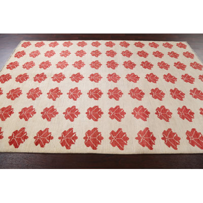Tapis géométrique en laine Gabbeh 6 x 10
