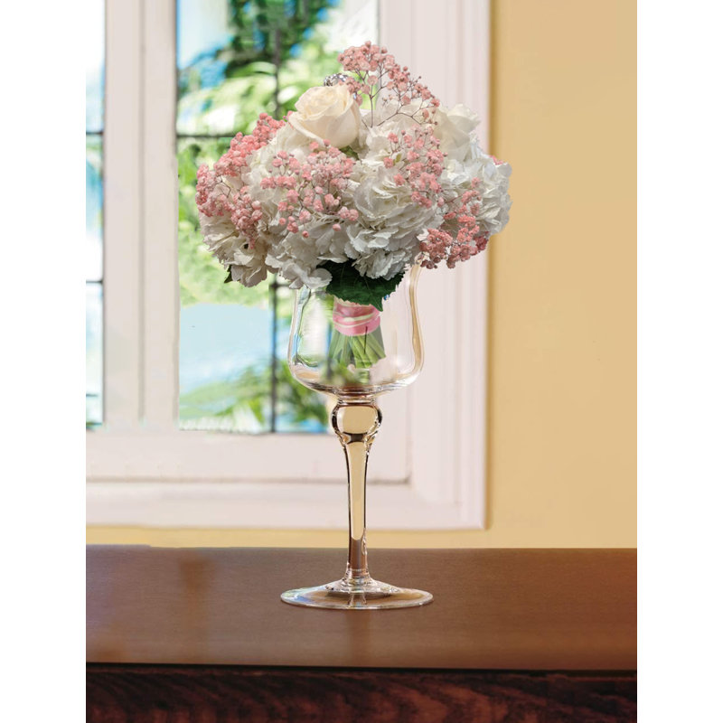 Handmade Glass Table Vase, 11.5" H x 5.25" W x 5.25" D