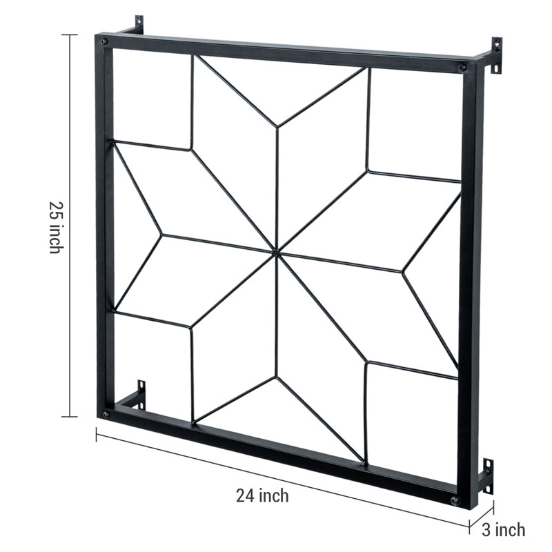 63.4Cm H x 60.9Cm W Metal Lattice Panel Trellis