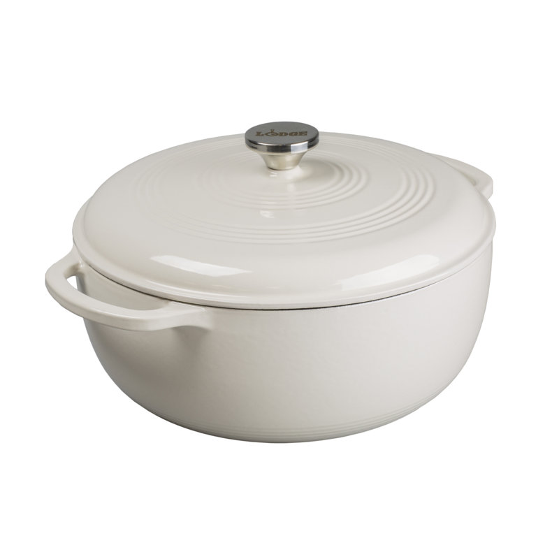 Oyster White 7.5 Quart Enameled Cast Iron Dutch Oven