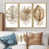 Toile avec cadre flottant or