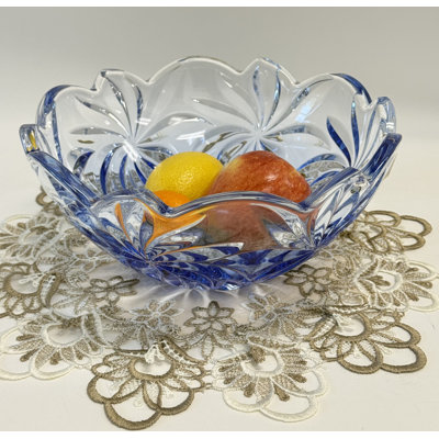 Coupe à fruits en cristal de Bohême Aurum Crystal 28 cm — Collection FLORA — Élégante coupe en verre — Centre de table luxueux en cristal tchèque sans plomb pour salades, bonbons et décoration intérieure, cadeau de mariage — 72816069F551472FA3C18C6FDBB14208